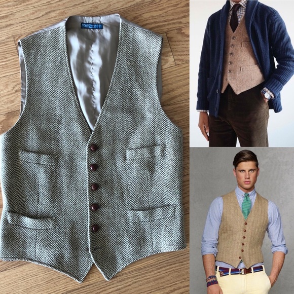 Polo RL - Herringbone Langley Vest (Made in Italy)